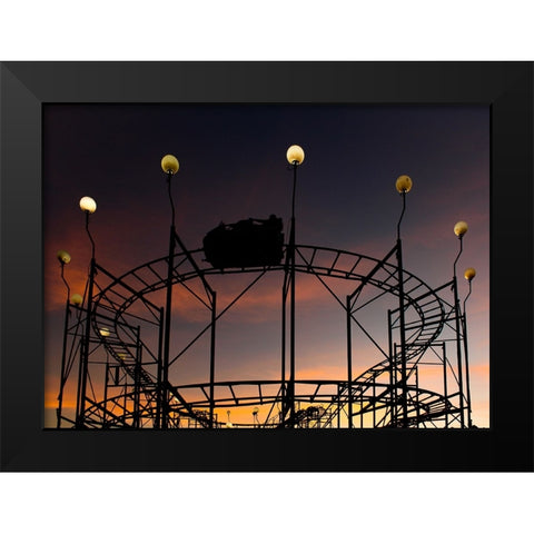Araraquara Black Modern Wood Framed Art Print by Lops, Diego
