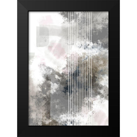 Stripes 02 Black Modern Wood Framed Art Print by 1x Studio II