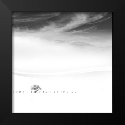 Poems of silence Black Modern Wood Framed Art Print by Nodeh, Mostafa