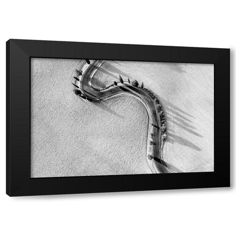 Monticchellio Black Modern Wood Framed Art Print with Double Matting by Dauria, Adam