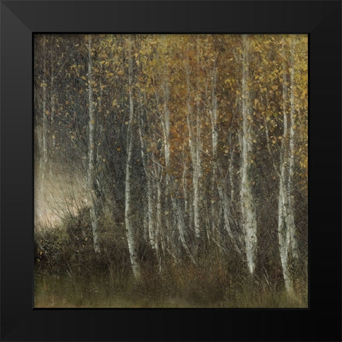 Many leaves fall Black Modern Wood Framed Art Print by Talen, Nel