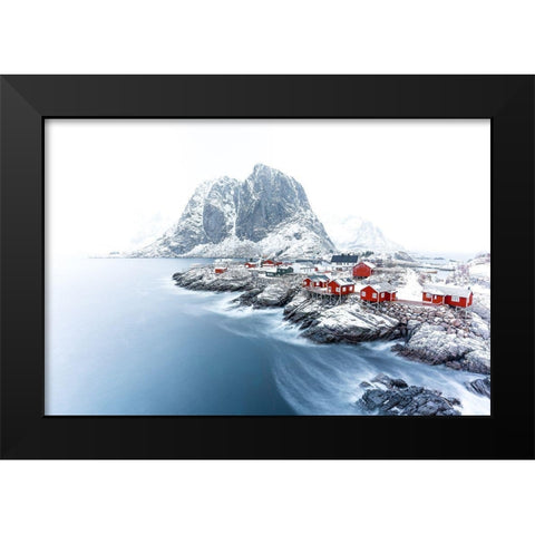 Hamnacy At Winter Black Modern Wood Framed Art Print by Bohnenkamp, Timo