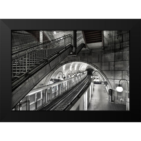 Metro - Paris Black Modern Wood Framed Art Print by Reichert, Renate