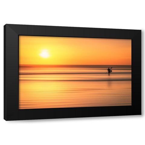 Wait The Moment Black Modern Wood Framed Art Print with Double Matting by Mauriz, Pablo