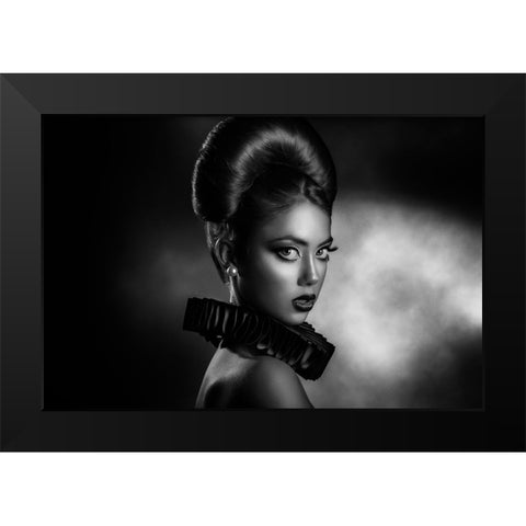 Anita 4 Black Modern Wood Framed Art Print by Tambe, Peppe