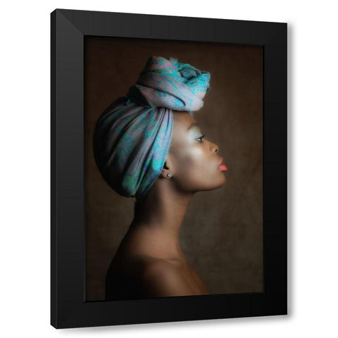 Alisha Black Modern Wood Framed Art Print with Double Matting by Franke, Ruth
