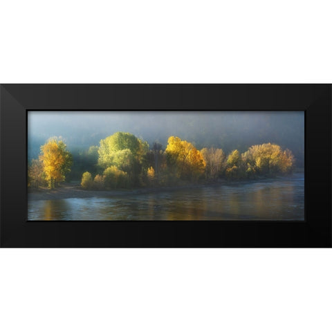 Side Of Light Black Modern Wood Framed Art Print by Jochen, Burger