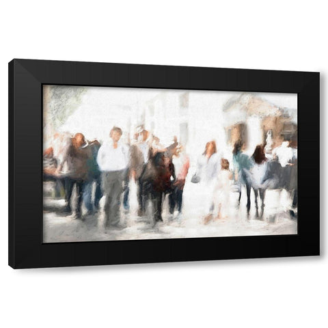 Paris Elys Avenue Black Modern Wood Framed Art Print by Claes, Gilbert