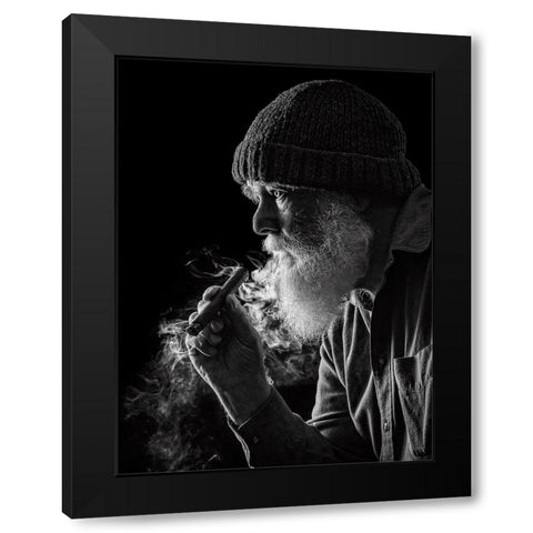 Taking a Moment Black Modern Wood Framed Art Print with Double Matting by Ross, Corine