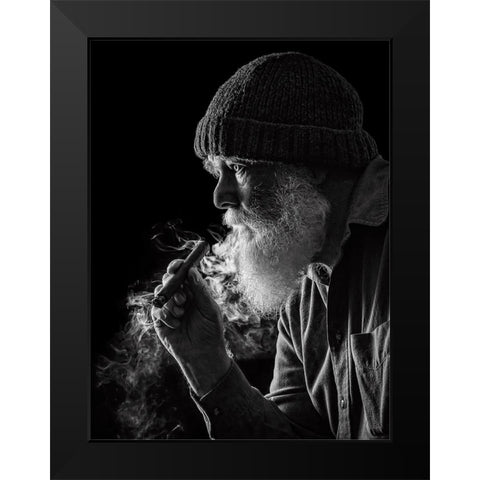Taking a Moment Black Modern Wood Framed Art Print by Ross, Corine