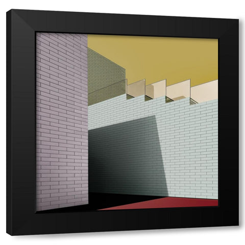 Urban abstract Black Modern Wood Framed Art Print by Schuster, Inge