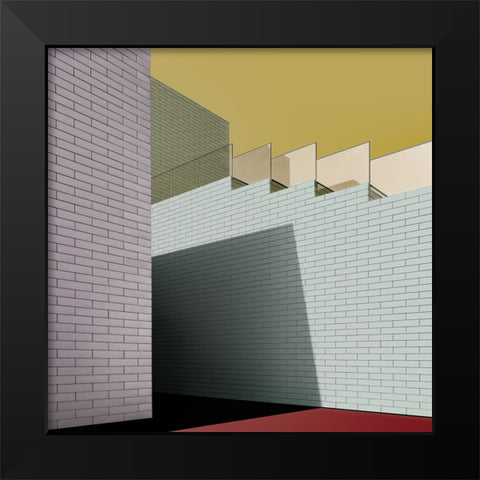 Urban abstract Black Modern Wood Framed Art Print by Schuster, Inge