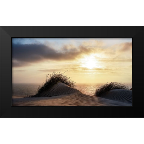 Dune - Denmark Black Modern Wood Framed Art Print by Heggemann, Christiane