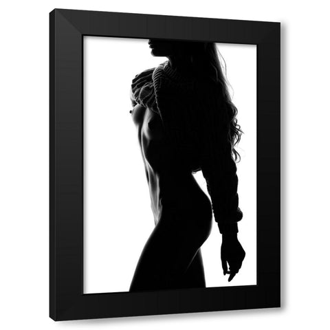 Silhouette Black Modern Wood Framed Art Print with Double Matting by Markachev, Leonid