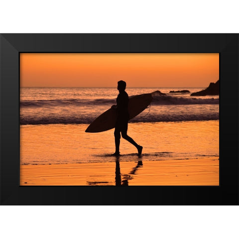 Dusk Black Modern Wood Framed Art Print by Zhang, Victor