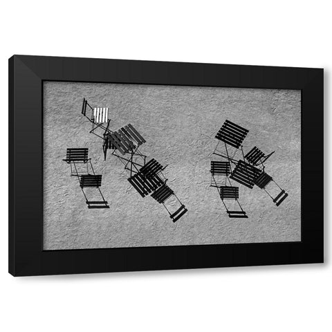 on the terrace Black Modern Wood Framed Art Print with Double Matting by Goehler, Holger