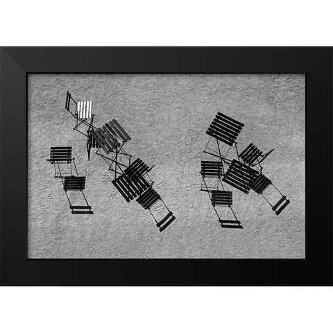 on the terrace Black Modern Wood Framed Art Print by Goehler, Holger