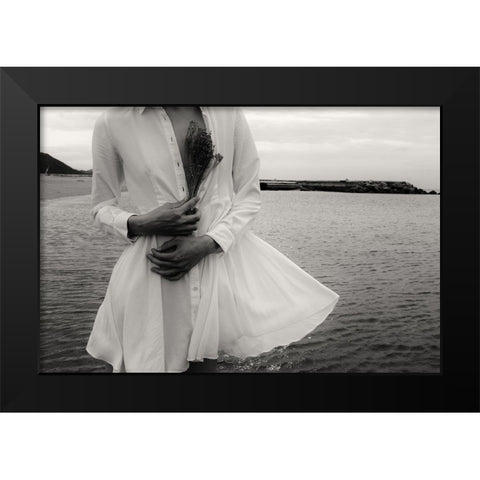 Ebb Tide Black Modern Wood Framed Art Print by Ishikura, Takaaki