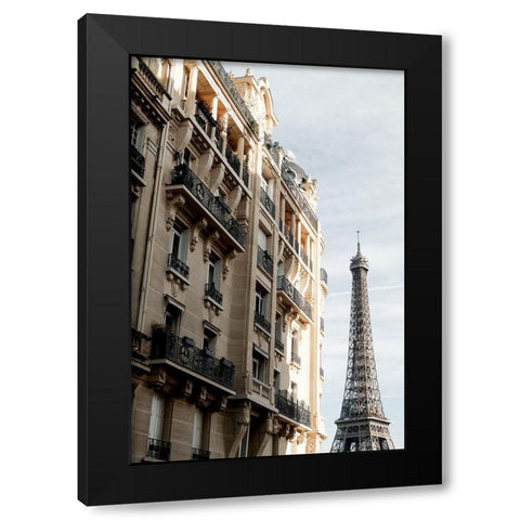 Eiffel Tower - Tour Eiffel Black Modern Wood Framed Art Print with Double Matting by 1x Studio III