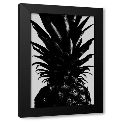 Pineapple bw Black Modern Wood Framed Art Print by 1x Studio III