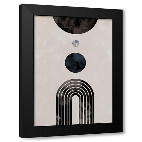 Arch_row_001 Black Modern Wood Framed Art Print with Double Matting by 1x Studio II