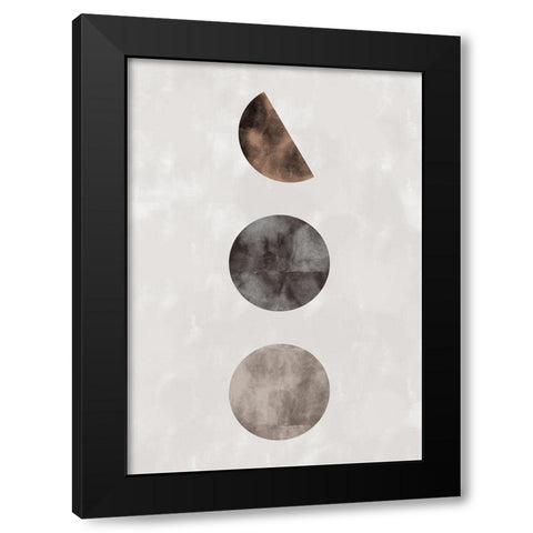 geo_3 amigos_002_brown Black Modern Wood Framed Art Print by 1x Studio II