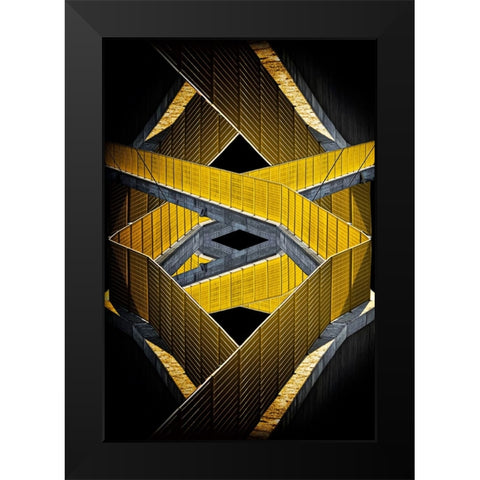 Visione Black Modern Wood Framed Art Print by Corte, Raffaele