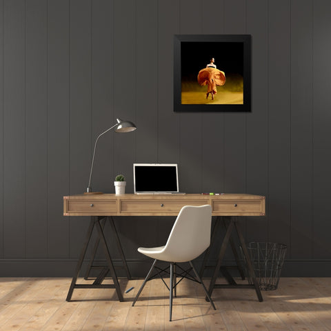 Ballerina danceras Black Modern Wood Framed Art Print by Adriana, Agus