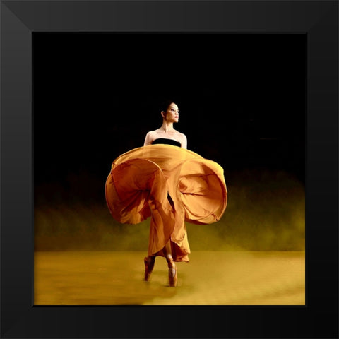 Ballerina danceras Black Modern Wood Framed Art Print by Adriana, Agus