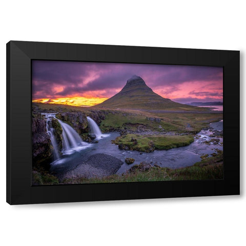 Icelandic Classic Black Modern Wood Framed Art Print with Double Matting by Isermann, Oliver