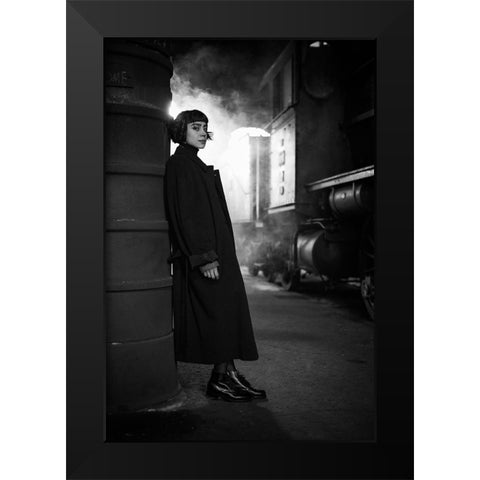 Waiting..... Black Modern Wood Framed Art Print by Grimm, Markus