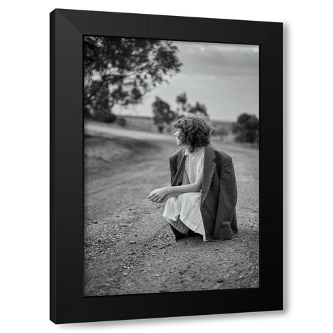 The Road Black Modern Wood Framed Art Print with Double Matting by Paula Pereira, Ana