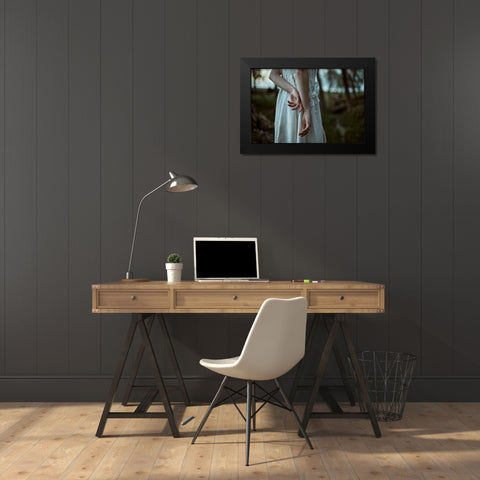 The Sense Of Nothing Black Modern Wood Framed Art Print by Paula Pereira, Ana