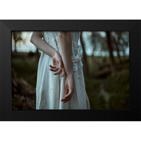 The Sense Of Nothing Black Modern Wood Framed Art Print by Paula Pereira, Ana
