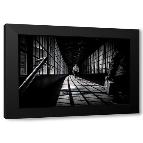 In Transit Black Modern Wood Framed Art Print by Pracht, Friedemann