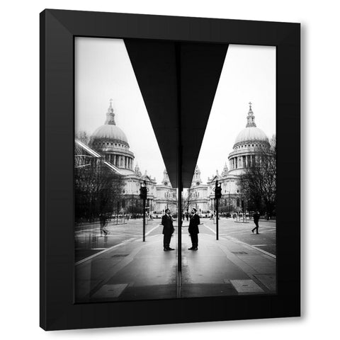 Reflecting St.Paul Black Modern Wood Framed Art Print by Pracht, Friedemann