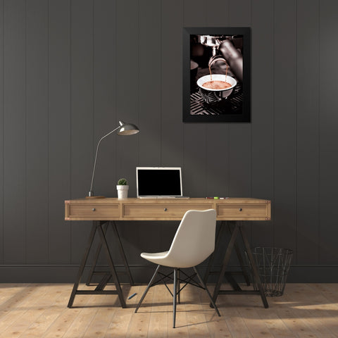 Coffee_005 Black Modern Wood Framed Art Print by 1x Studio III