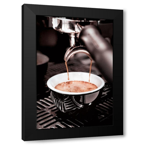 Coffee_005 Black Modern Wood Framed Art Print with Double Matting by 1x Studio III