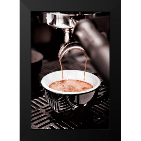 Coffee_005 Black Modern Wood Framed Art Print by 1x Studio III