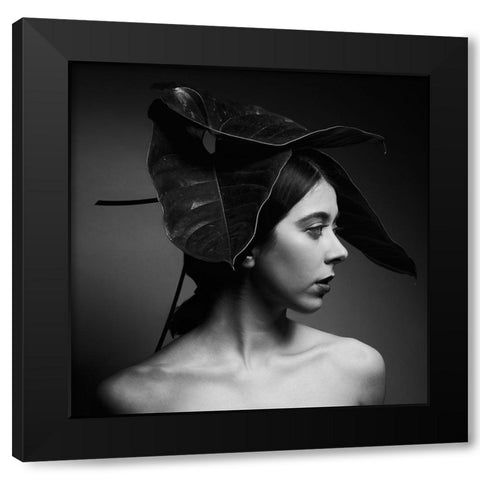 PA Black Modern Wood Framed Art Print with Double Matting by Shiki, Shizuo