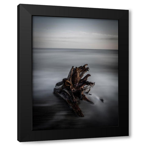 Naufrago Black Modern Wood Framed Art Print by Lintaman, Adachi