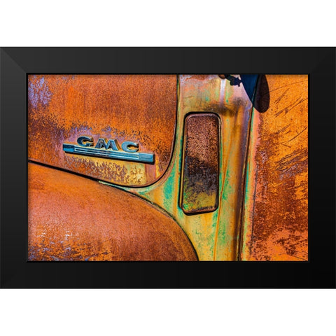 1950 Gmc Truck 195 Black Modern Wood Framed Art Print by Beavis, Andrew