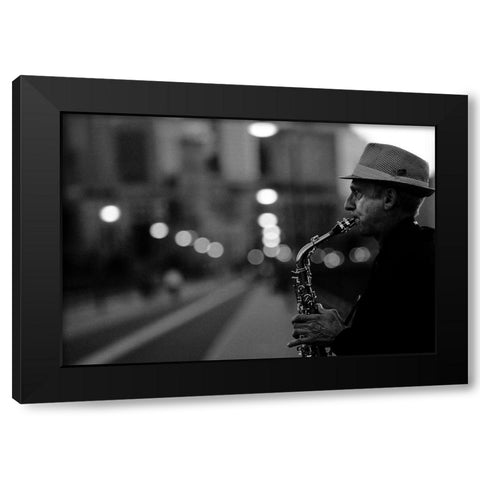 Evening Melts Away Black Modern Wood Framed Art Print with Double Matting by Ariel, Ariel