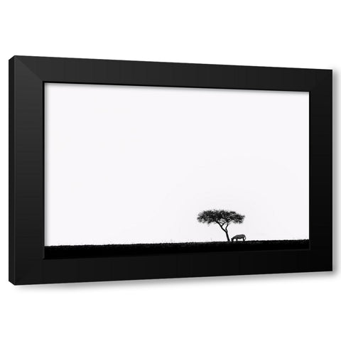 Africa Black Modern Wood Framed Art Print by Yu, Wenjin