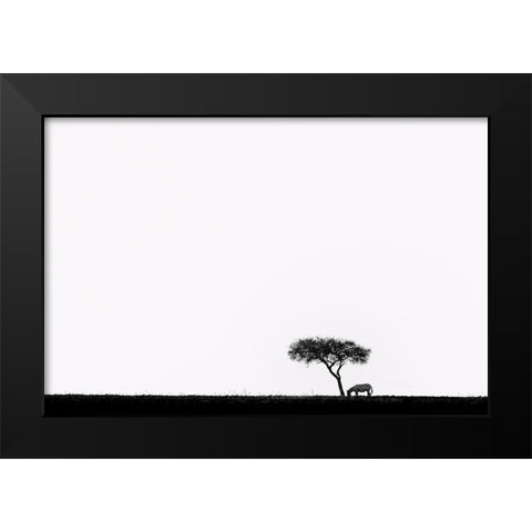 Africa Black Modern Wood Framed Art Print by Yu, Wenjin