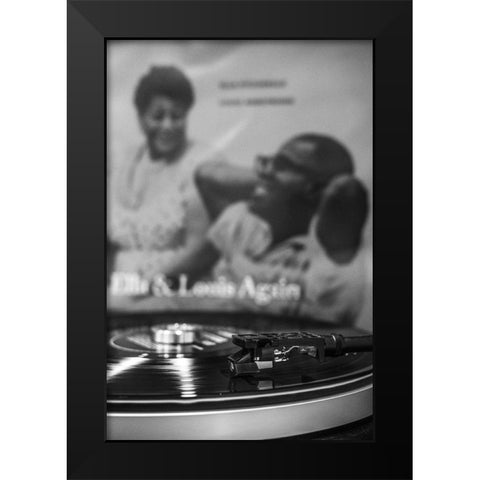 Vinyl_003 Black Modern Wood Framed Art Print by 1x Studio III