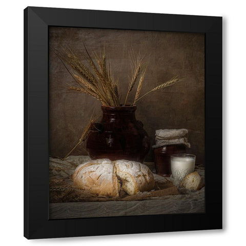 Still life Black Modern Wood Framed Art Print by Elsharma, Yasmin