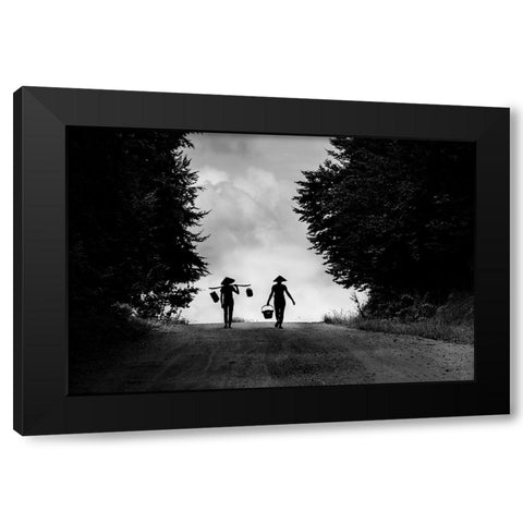 worker Black Modern Wood Framed Art Print with Double Matting by Nisan Kandilcioglu, Ummu