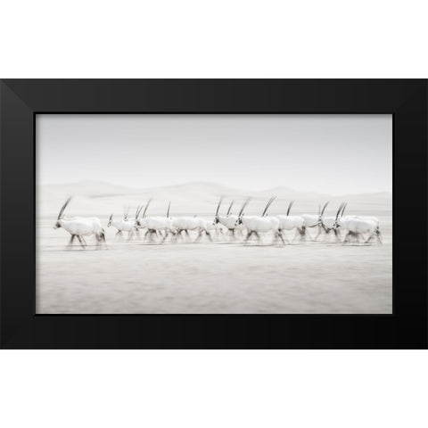 Movement Black Modern Wood Framed Art Print by Newton, Dan