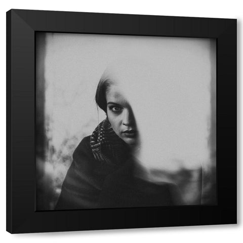 Shyness Black Modern Wood Framed Art Print by Ulfig Arps, Sandra